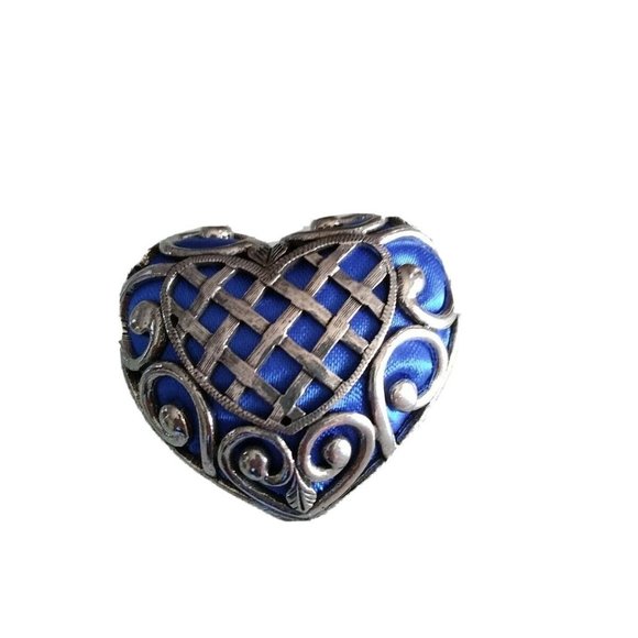 A E Williams Pewter HEART PinCushion Made England - Picture 2 of 5